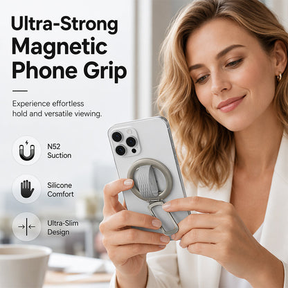 Magnetic Phone Ring Holder with Finger Strap