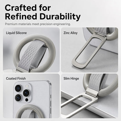 Magnetic Phone Ring Holder with Finger Strap