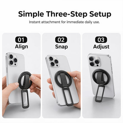 Magnetic Phone Ring Holder with Finger Strap
