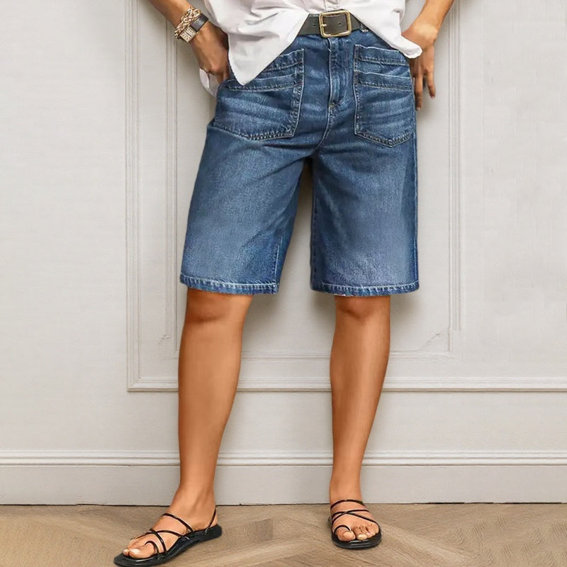 ⌛Limited-time offer-Women's Classic Straight-Leg Denim Crop Pants