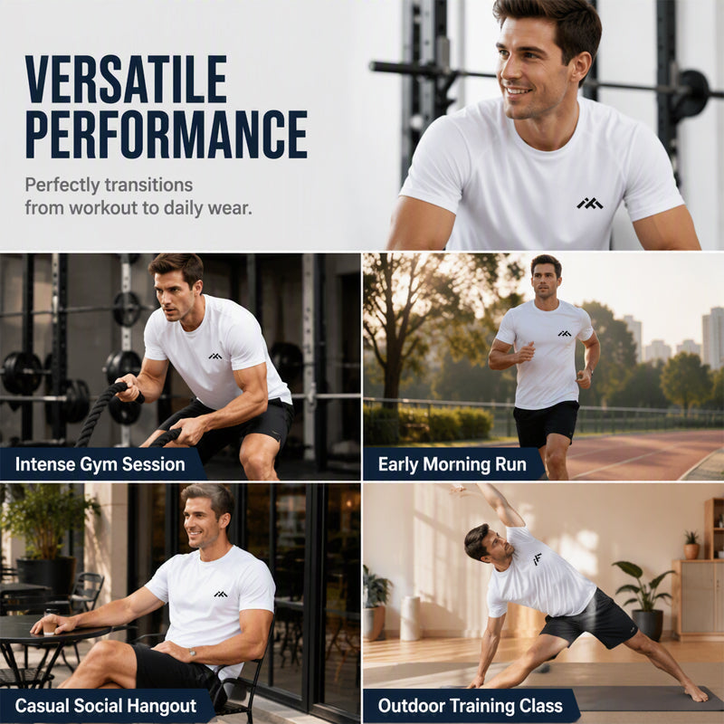 Men's Breathable Short Sleeve Athletic T-Shirt