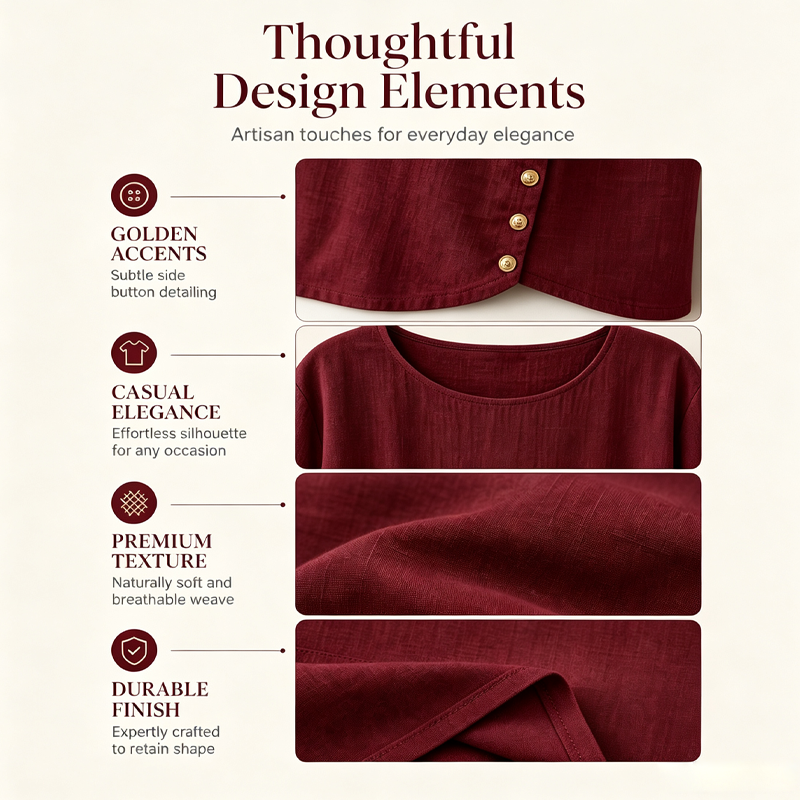 ✨🛍️Fresh Drop - Relaxed Fit Linen Top – Breezy Comfort & Classic Style for Casual Days 🍃