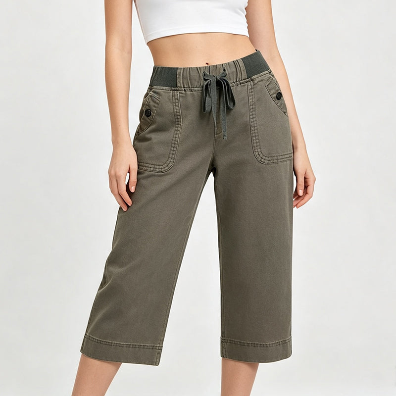 Women's Casual Denim Capri Pants