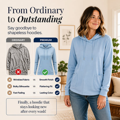 Women's Casual Hoodie with Drawstring & Pockets