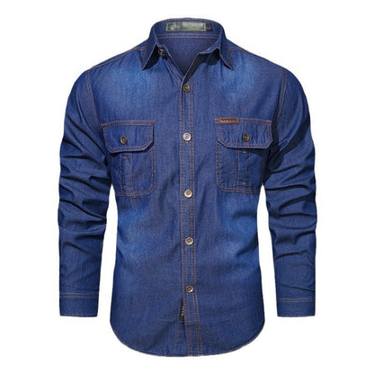 Bestseller🏆👔 Classic Cotton Shirt with Denim Aesthetic – Relaxed Silhouette & Timeless Style for Everyday Wear