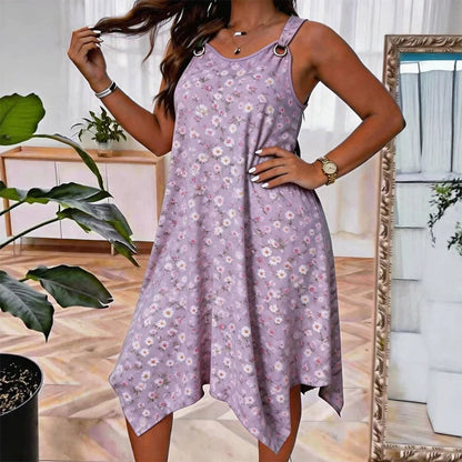 ✨🛍️Fresh Drop - Daisy Print Sleeveless Maxi – Breathable Comfort & Effortless Vacation Vibes 🍃