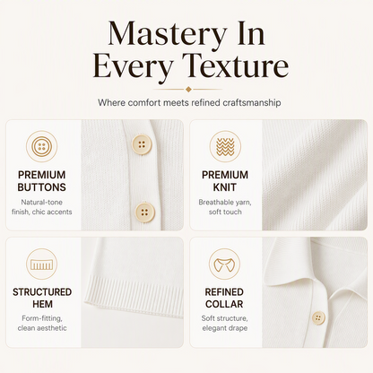 Bestseller🏆👚 Elegant Lapel Collar Knit – Timeless Design & All-Day Comfort for Every Look