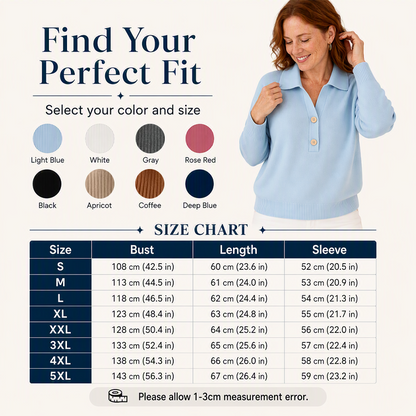 Bestseller🏆👚 Elegant Lapel Collar Knit – Timeless Design & All-Day Comfort for Every Look