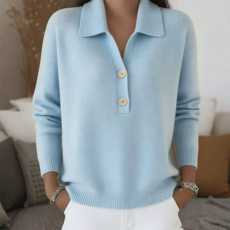 Bestseller🏆👚 Elegant Lapel Collar Knit – Timeless Design & All-Day Comfort for Every Look