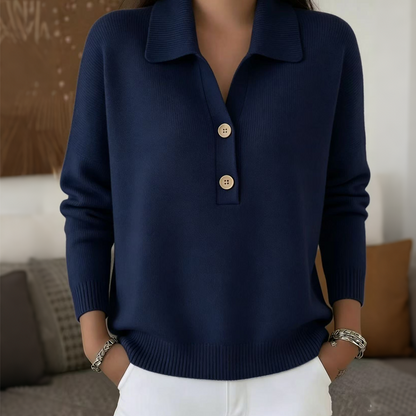 Bestseller🏆👚 Elegant Lapel Collar Knit – Timeless Design & All-Day Comfort for Every Look