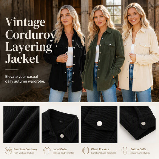 Women's Casual Button Down Shirt Jacket