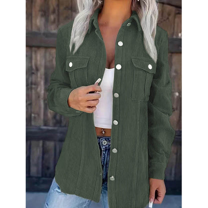 Women's Casual Button Down Shirt Jacket
