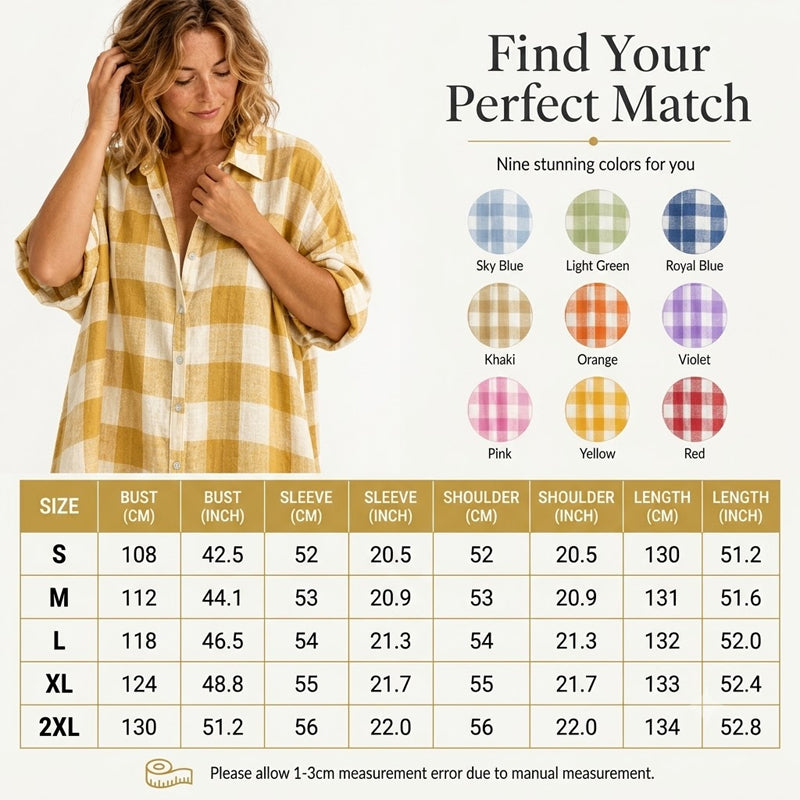 Women's Plaid Button-Down Maxi Shirt Dress
