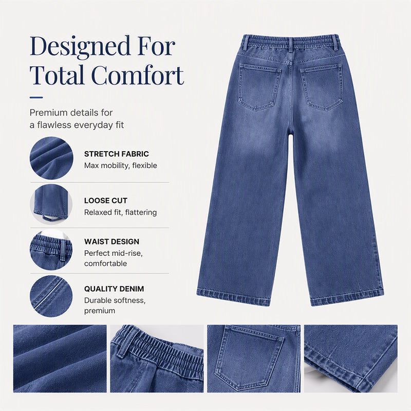 🌸Hot Sale 50% OFF💖Women's Casual Straight-Leg Cropped Jeans
