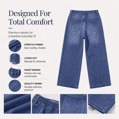 🌸Hot Sale 50% OFF💖Women's Casual Straight-Leg Cropped Jeans