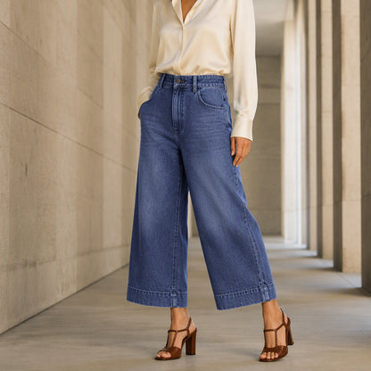 🌸Hot Sale 50% OFF💖Women's Casual Straight-Leg Cropped Jeans
