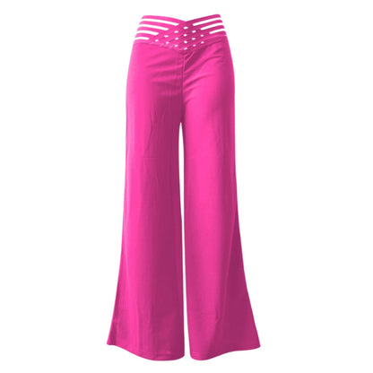 Women's Casual High-Waisted Wide-Leg Pants