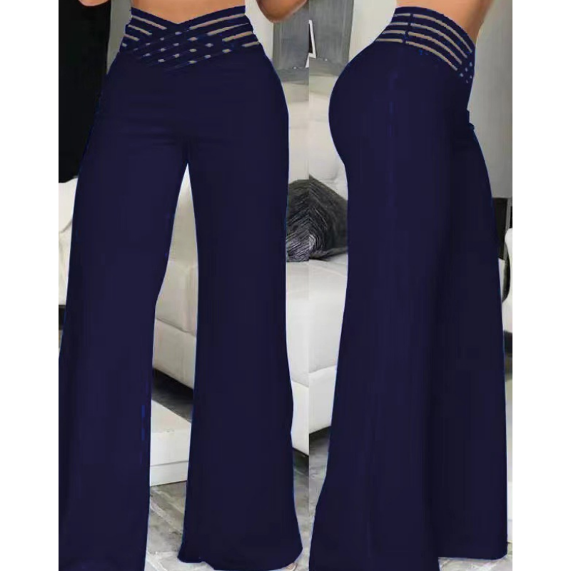 Women's Casual High-Waisted Wide-Leg Pants