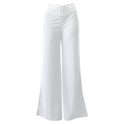 Women's Casual High-Waisted Wide-Leg Pants