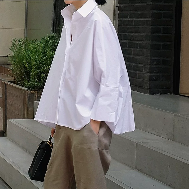 Women's Loose Fit Button-Down Shirt