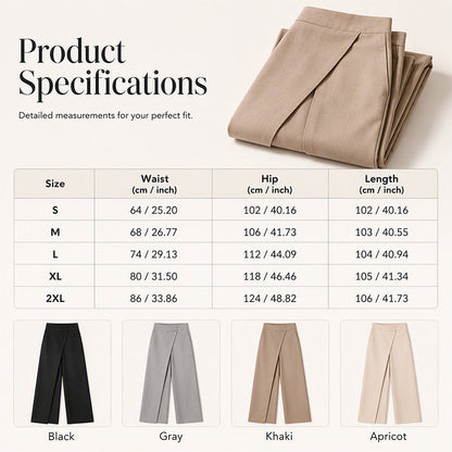 Women's High Waisted Asymmetric Wrap Suit Pants