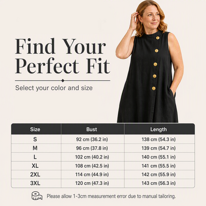 Women's Chic Sleeveless Button Maxi Dress