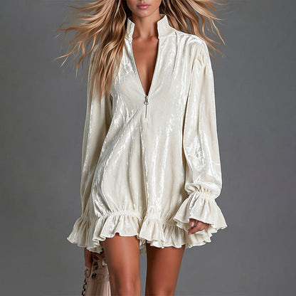 Women's Ruffled Long Sleeve Top