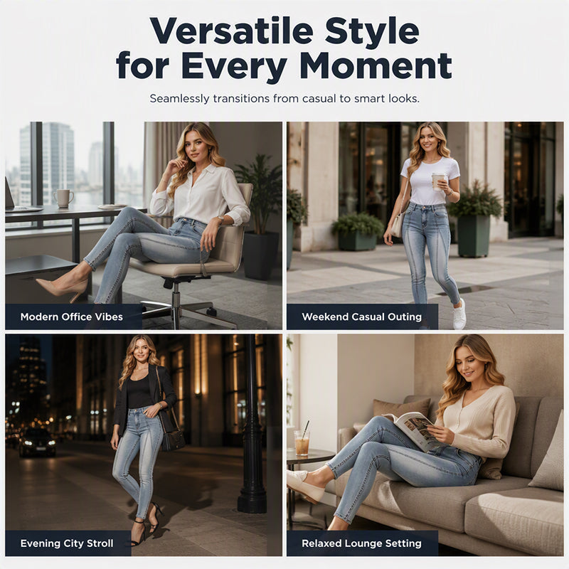 👖✨ 50% OFF! Women's High Waisted Slimming Skinny Jeans – Perfect Fit for Every Curve