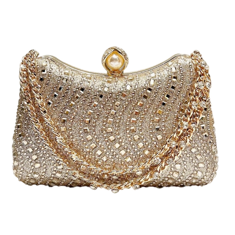 👛🤍 2026 Sale — Over 31,500 Sold! 💍Elegant Pearl Clasp Evening Clutch Bag – Rhinestone & 3-in-1 Luxury