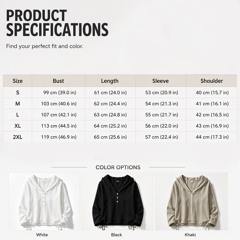Women’s Casual Hooded Top with Drawstring Hem