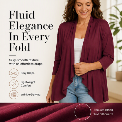 ⌛Limited-time offer-Women's 3/4 Sleeve Open Front Cardigan