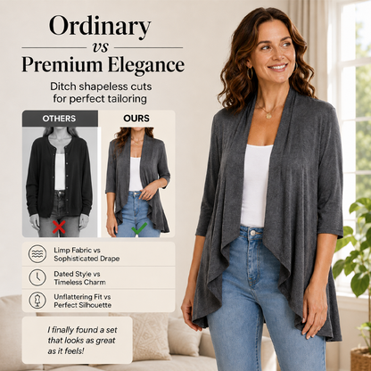⌛Limited-time offer-Women's 3/4 Sleeve Open Front Cardigan