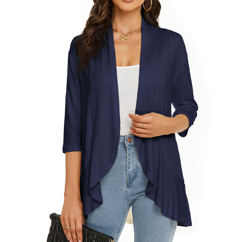⌛Limited-time offer-Women's 3/4 Sleeve Open Front Cardigan