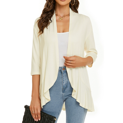 ⌛Limited-time offer-Women's 3/4 Sleeve Open Front Cardigan