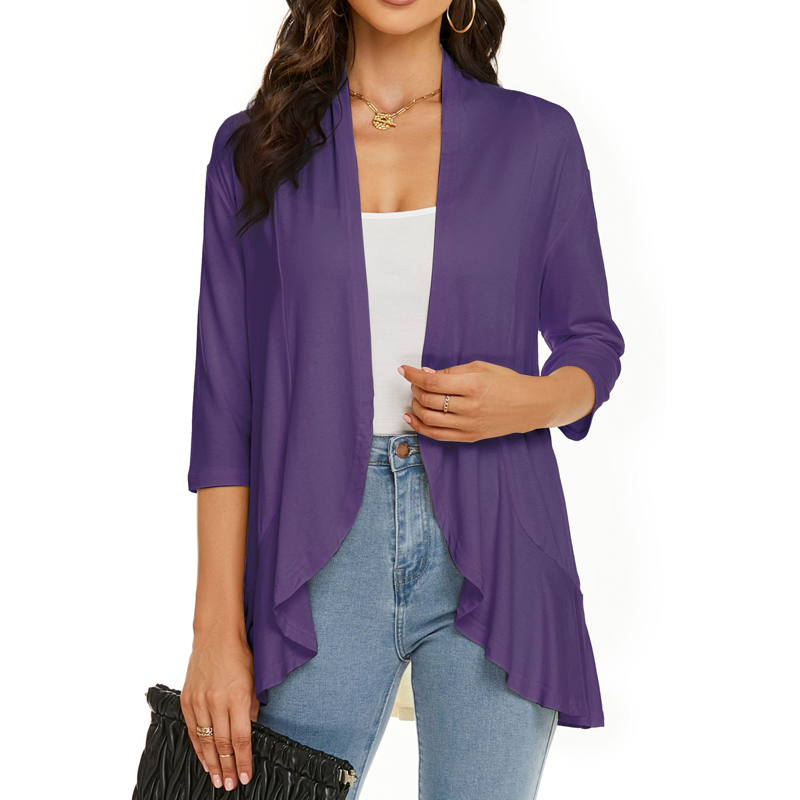 ⌛Limited-time offer-Women's 3/4 Sleeve Open Front Cardigan