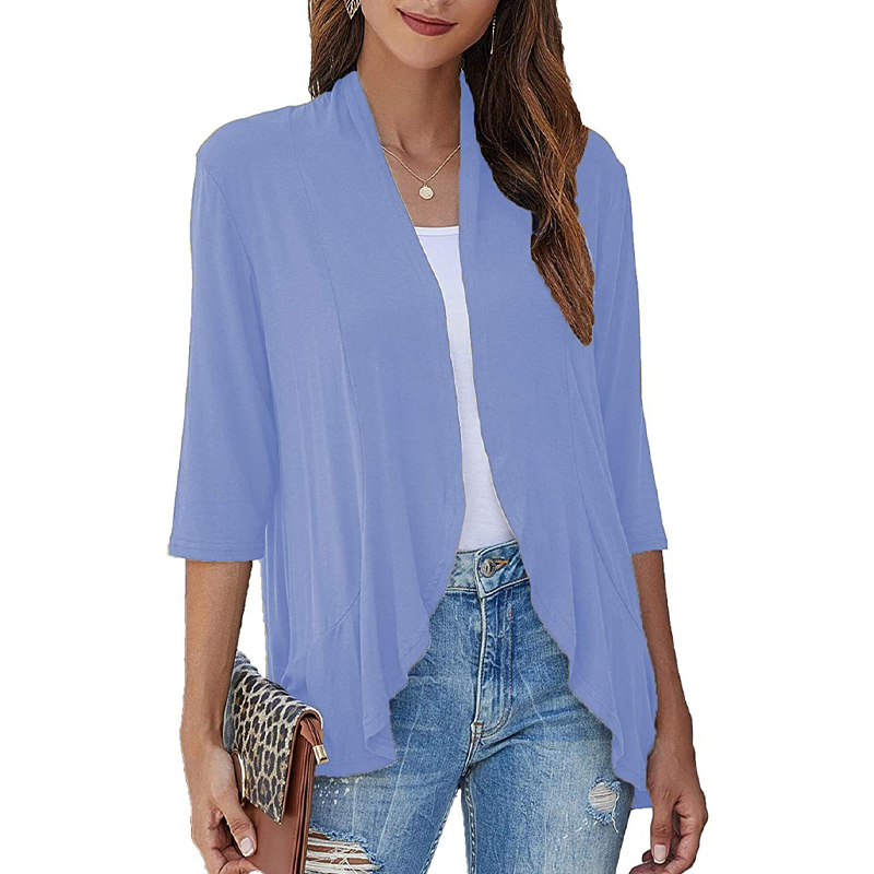 ⌛Limited-time offer-Women's 3/4 Sleeve Open Front Cardigan