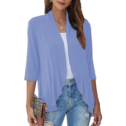 ⌛Limited-time offer-Women's 3/4 Sleeve Open Front Cardigan