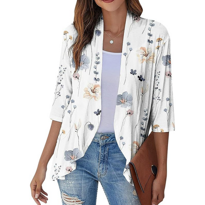 ⌛Limited-time offer-Women's 3/4 Sleeve Open Front Cardigan