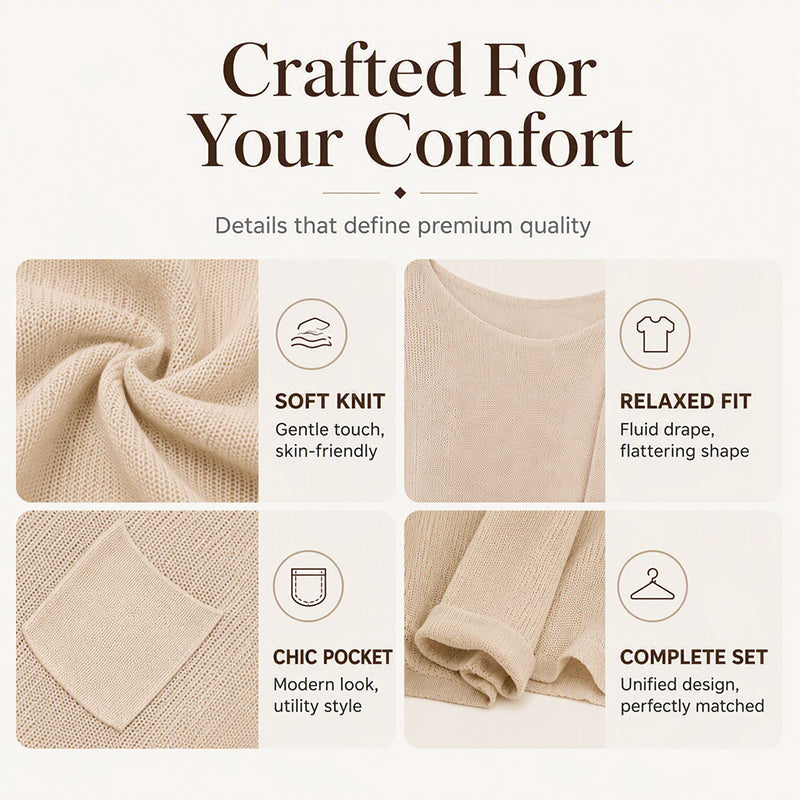 Women's Casual Cozy Crewneck Knit Top