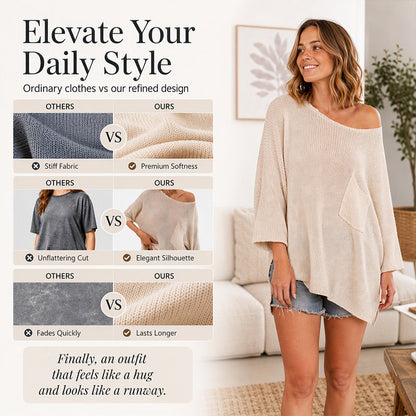 Women's Casual Cozy Crewneck Knit Top