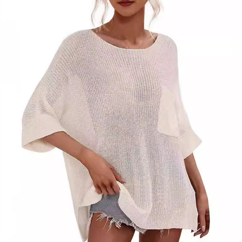 Women's Casual Cozy Crewneck Knit Top
