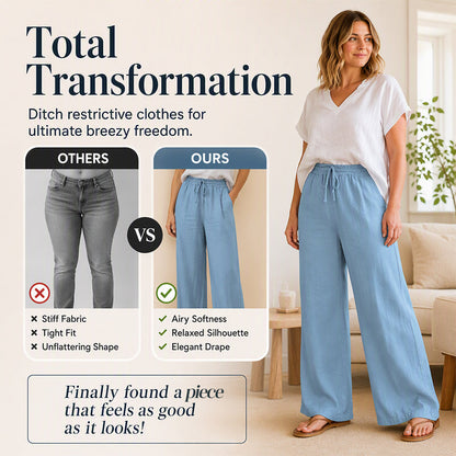 ⌛Limited-time offer-Women's Casual Drawstring Wide-Leg Pants🌿