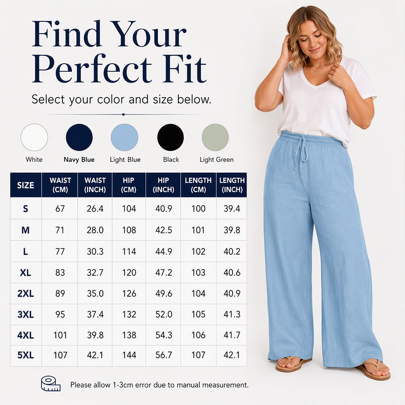 ⌛Limited-time offer-Women's Casual Drawstring Wide-Leg Pants🌿
