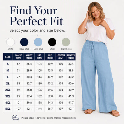 ⌛Limited-time offer-Women's Casual Drawstring Wide-Leg Pants🌿