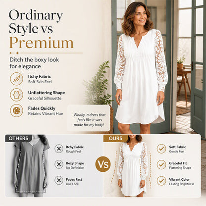 ⌛Limited-time offer-Women's Lace Long Sleeve Dress