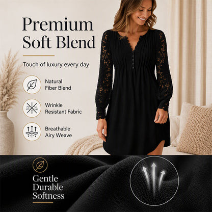 ⌛Limited-time offer-Women's Lace Long Sleeve Dress