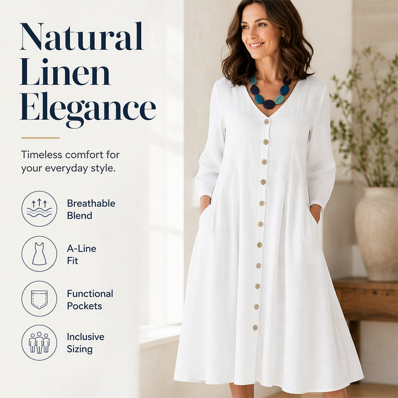 ✨New Arrivals: 50% Off-Women’s Casual V-Neck Dress with Pockets