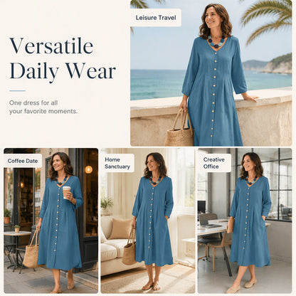 ✨New Arrivals: 50% Off-Women’s Casual V-Neck Dress with Pockets