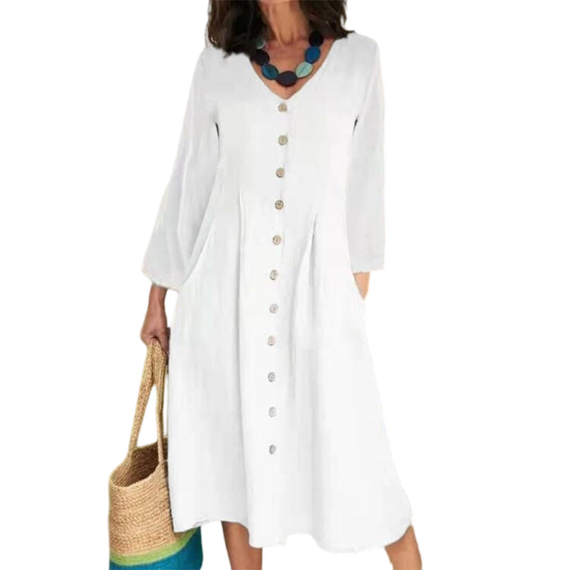 ✨New Arrivals: 50% Off-Women’s Casual V-Neck Dress with Pockets
