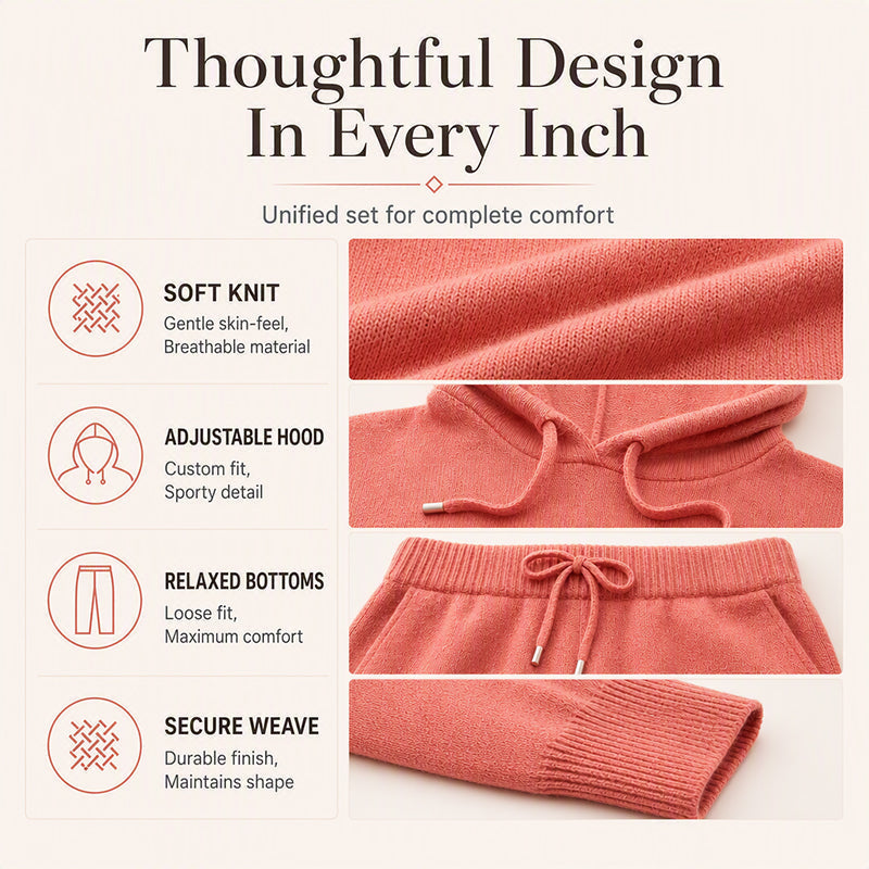 Women's Casual Hooded Sweater with Drawstring